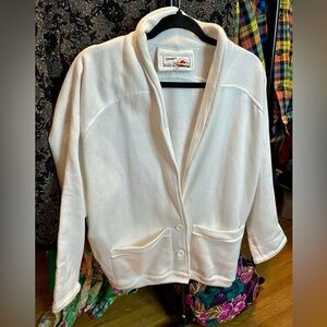 White Casual Blazer oversized